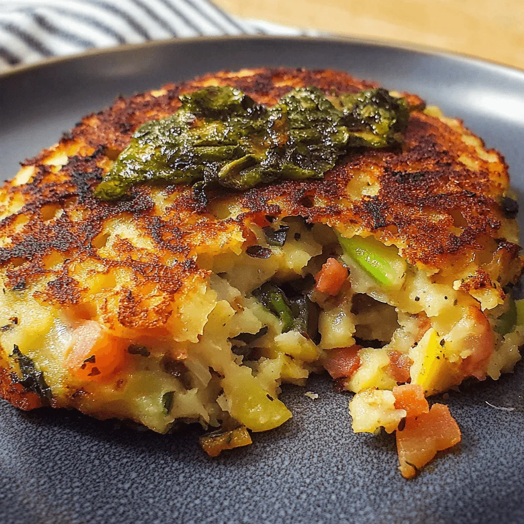 Bubble & squeak cooked until crisp and deeply golden.